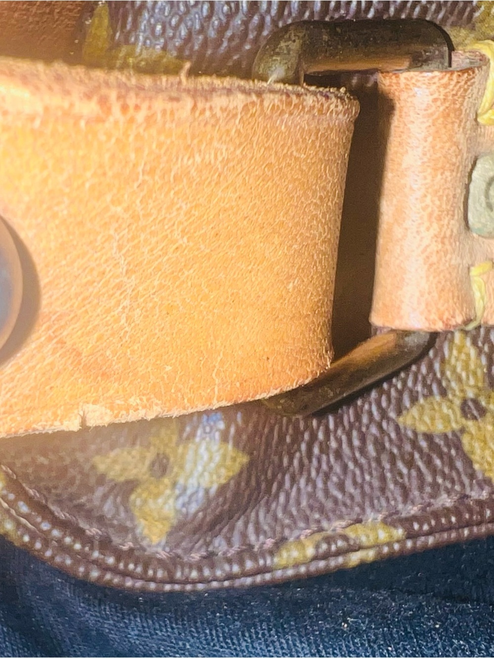 Vintage Louis Vuitton Cartouchière MM Monogram Crossbody Shoulder repaired - Picture 16 of 16